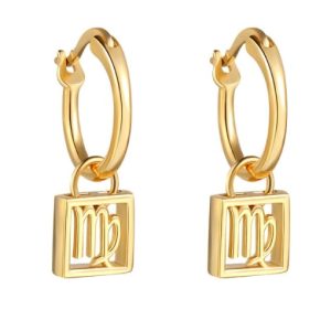 gemini huggie earrings