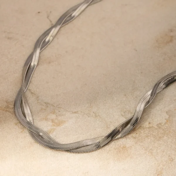 double weave snake chain necklace