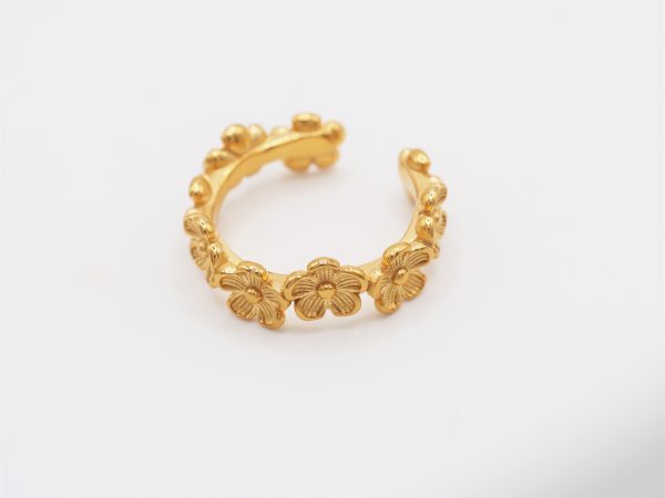 gold plated flower ring