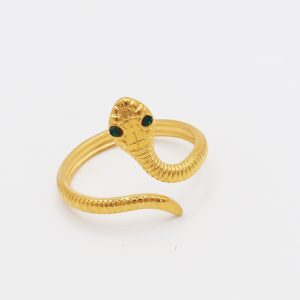 snake gold open ring