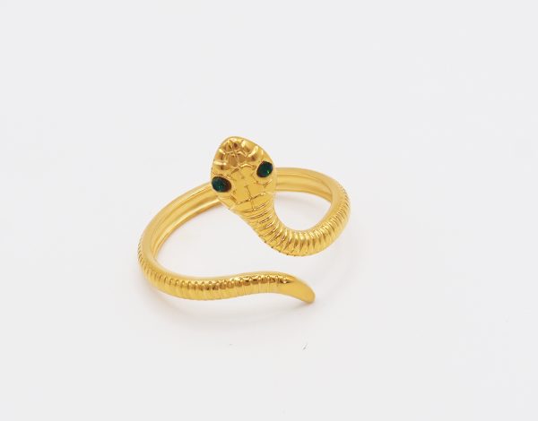 snake gold open ring