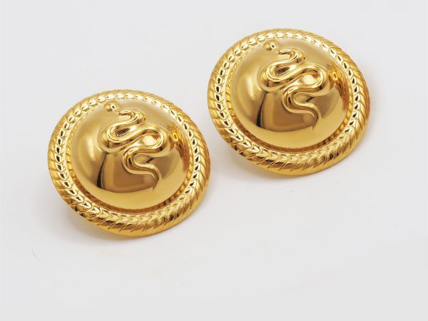 snake charm stud earrings