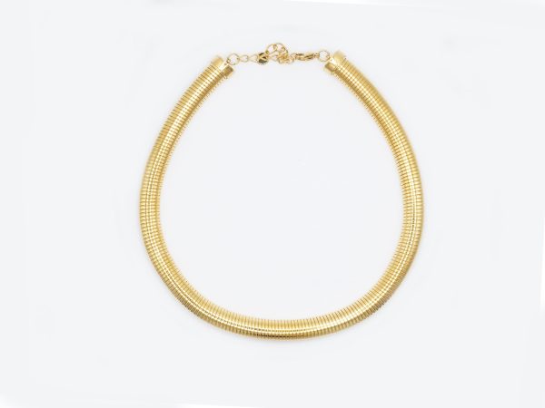 gold plated snake chain choker