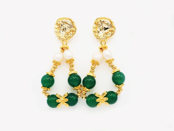 green agate earrings