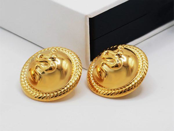 snake gold earrings