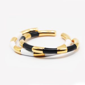 black & gold bangles