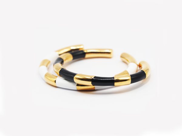 black & gold bangles