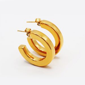 chunky 18k gold earrings