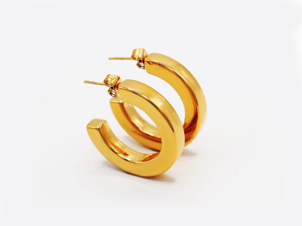 chunky 18k gold earrings