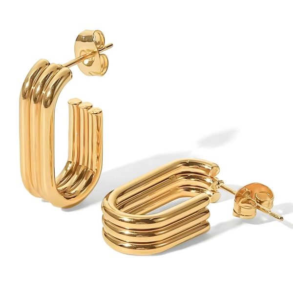 18k gold plated waterproof earrings