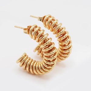 spiral hoop earrings