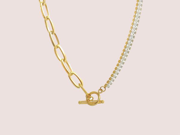 sparkle 18k gold necklace