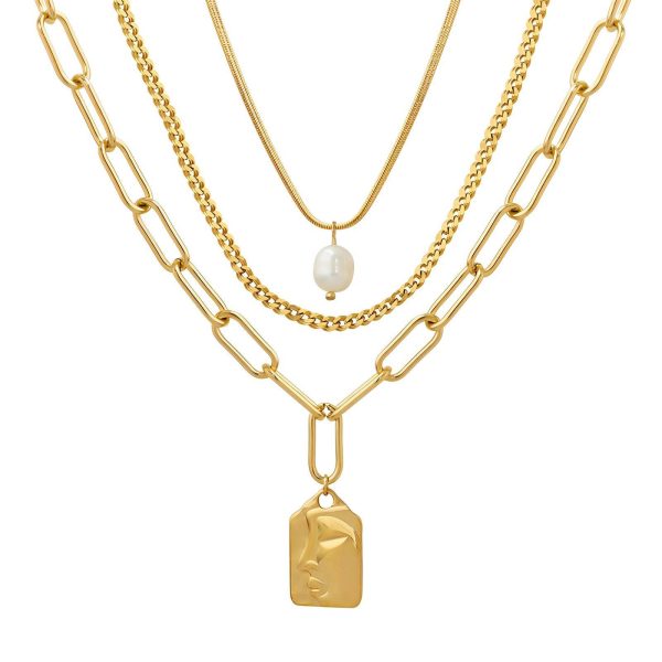 multilayer 18k gold necklace