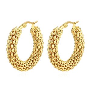 18k gold plated hoops