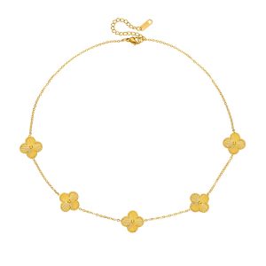 clover 18k necklace