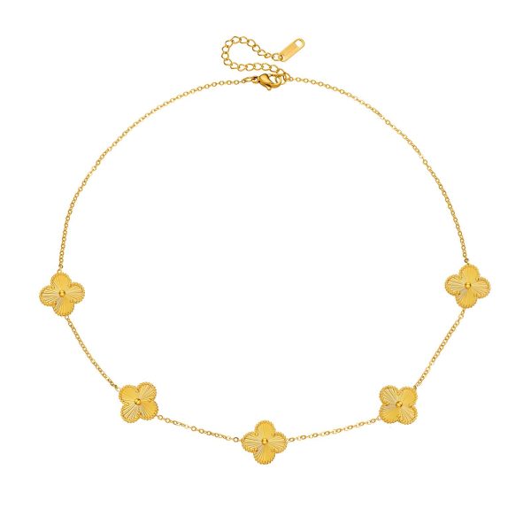 clover 18k necklace