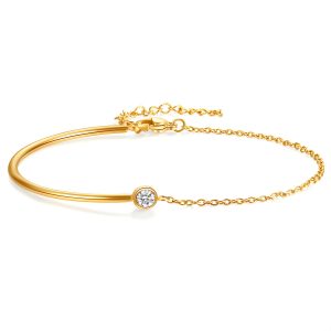 half link gold bracelet