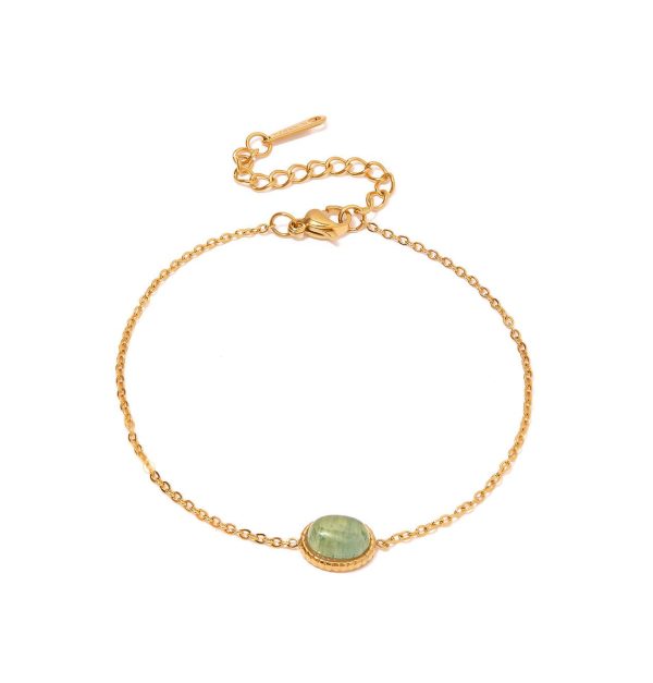 green natural stone bracelet