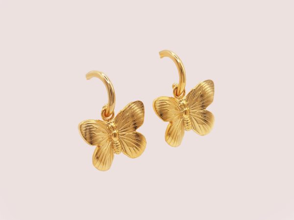 gold butterfly earrings