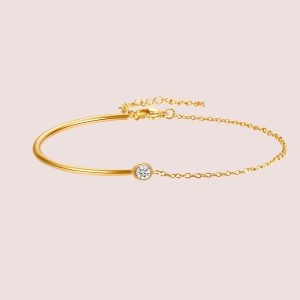 Half Link 18K Gold Plated Bracelet