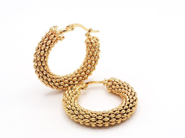 18k gold hoop earrings