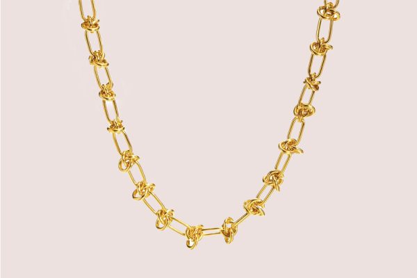 gold knot necklace