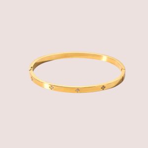 Clover cz bangle