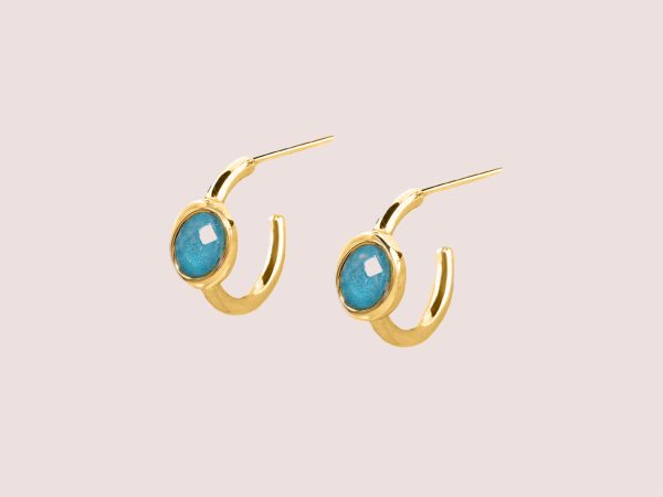 quartz hoop earrings