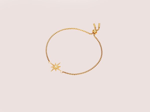 star ball bracelet in gold