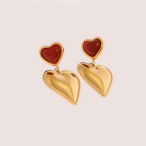 Red Heart Earrings