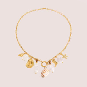 Sunshine Seashell Charm Necklace