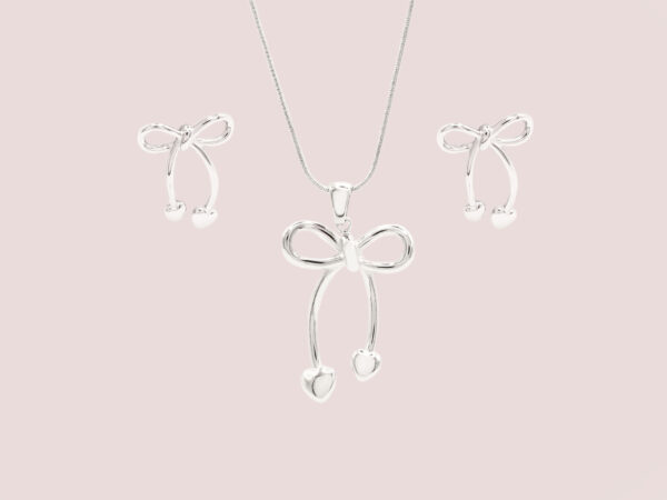 silver bow set