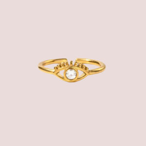 evil eye adjustable ring