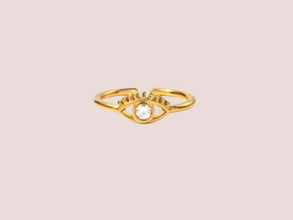 evil eye adjustable ring