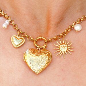 Chunky Locket Charm Necklace