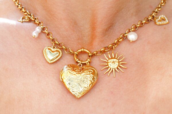 Chunky Locket Charm Necklace