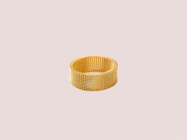 lattice gold ring
