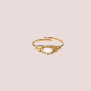 White Natural Stone Ring
