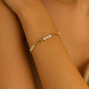 PAPERCLIP ZIRCON BRACELET