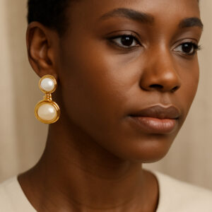 pearl statement earrings