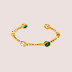 Emerald Stone Cuff Bangle