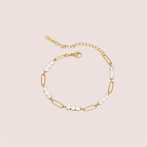 Paperclip zircon bracelet