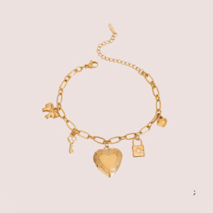 Locket charm bracelet