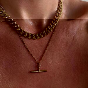 T bar necklace