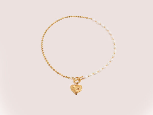 pearl heart pendant necklace