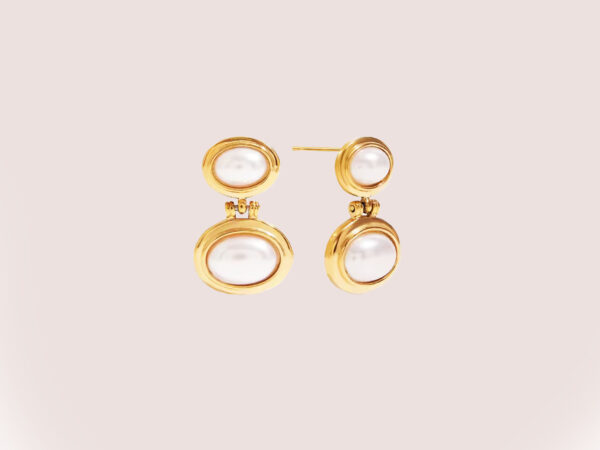 pearl statement earrings