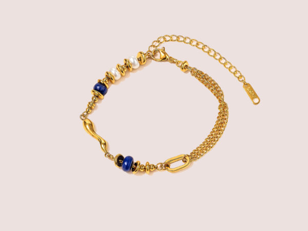blue freshwater pearl bracelet